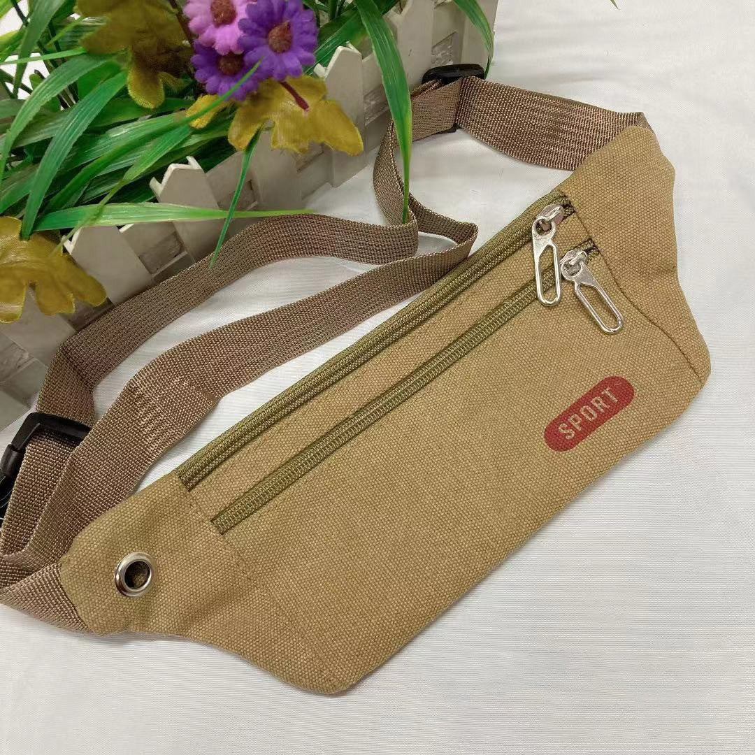 Men's Canvas Mobile Sport Climbing Running Pouch Men's Waist Packs