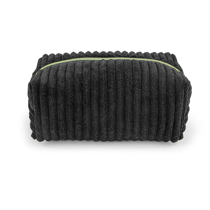 Bold Stripes Corduroy Plush Storage Large Bags