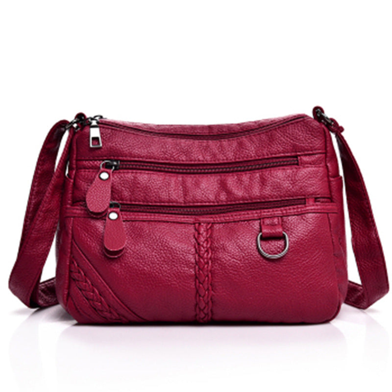 Women's Body Large Capacity Soft Leather Business For Collecting Women's Shoulder Bag