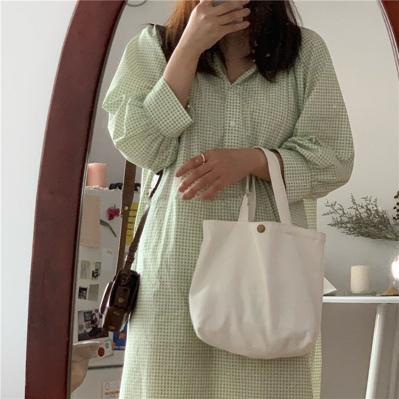 Women's Morandi Canvas Heart Convenient Mini Cute Handbags