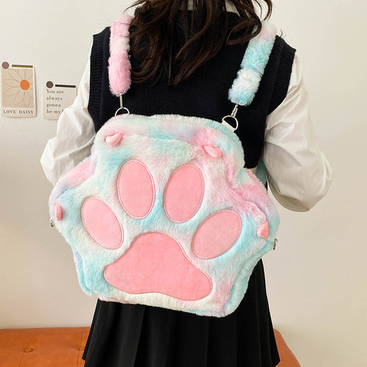 Cute Color Cat's Paw Large Capacity Backpacks