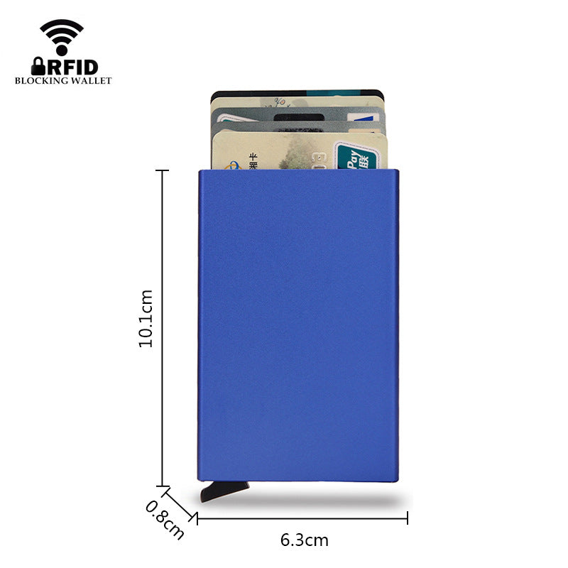Metal Aluminum Alloy Credit Box Automatic Card Holder