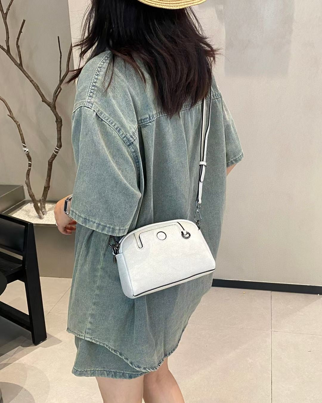 Women's Change Mahjong First Layer Cowhide Single Women's Messenger Bag