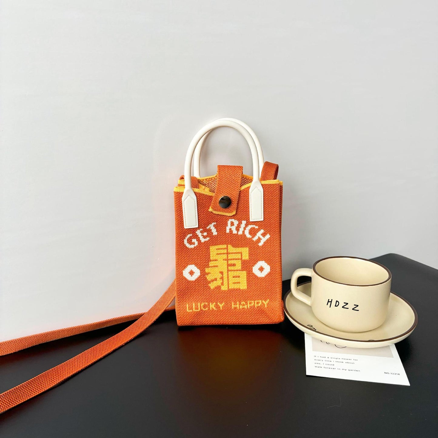 Festival Knitted Mobile Blessing Series Personalized Crossbody Bags