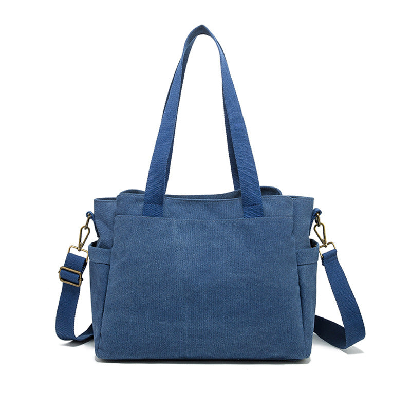 Super Large Capacity Single Canvas Pure Cotton Women's Shoulder Bag