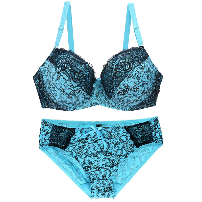 Classic Charming Large Printed Lace Underwear Bras