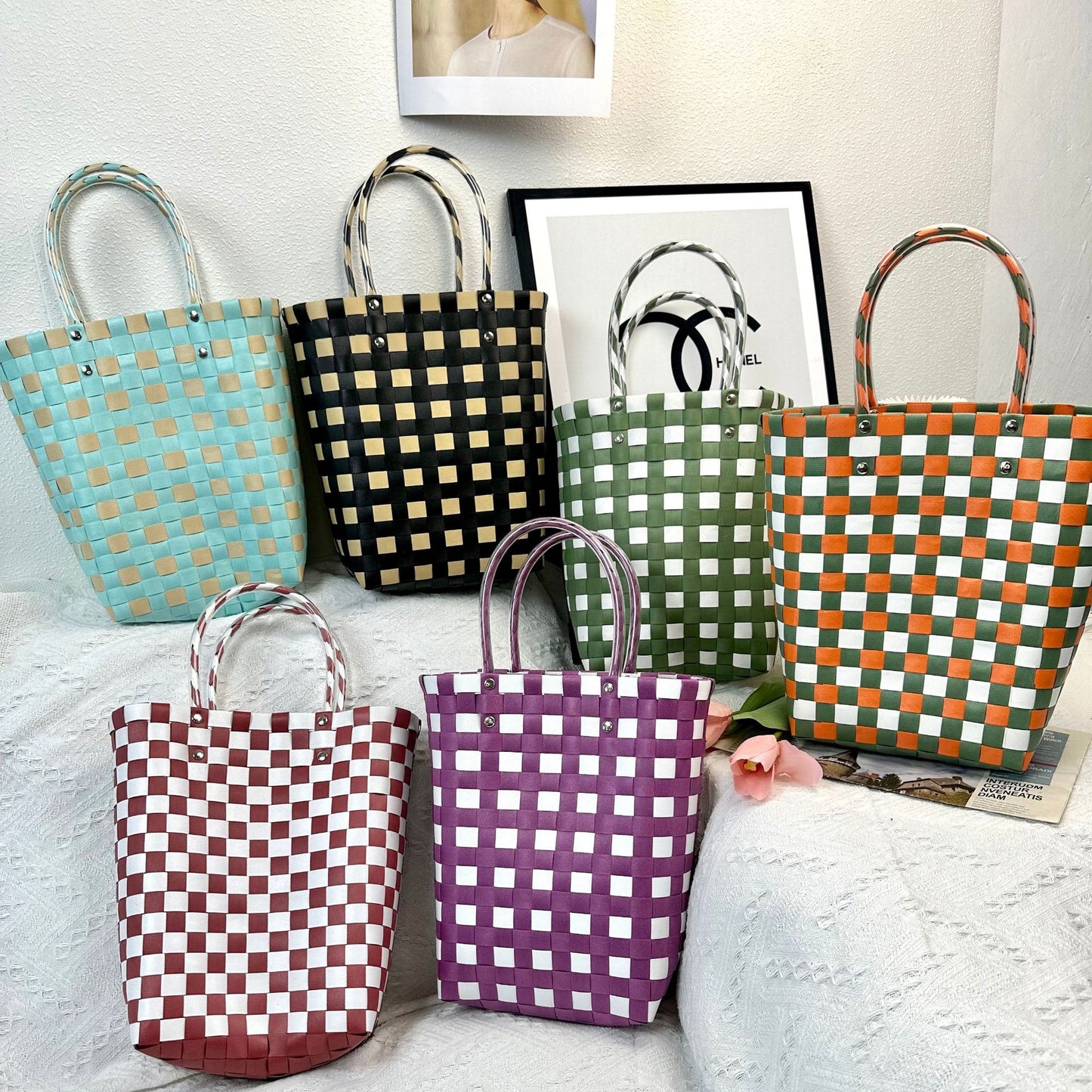 Women's Large Hand-woven Creative Hand Gift Open Handbags