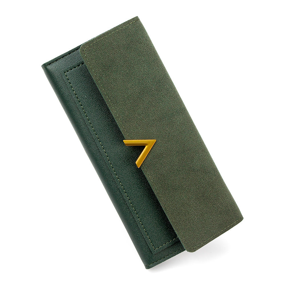 Women's Korean Long Clutch Solid Color Simple Zipper Multiple Ladies Wallet