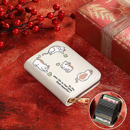 Cartoon Cute Large Capacity Zipper Credit Card Holder