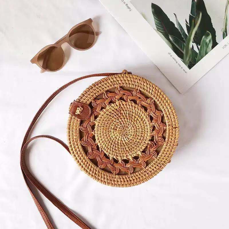 Rattan Autumn Weave Woven Retro Straw Handbags