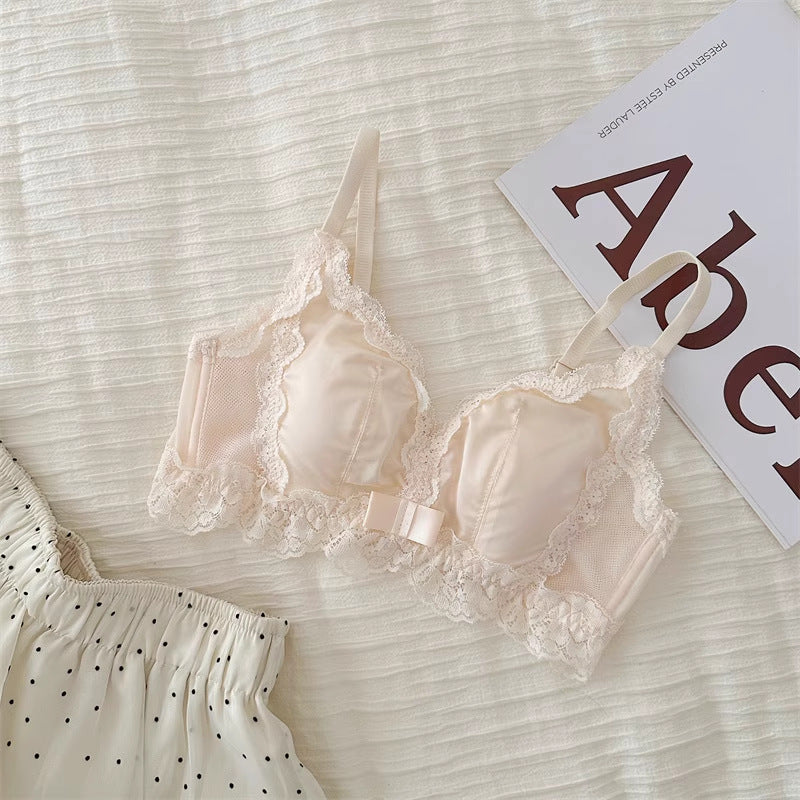 Women's Thin Underwear Comfortable Wireless Slimming Lace Lingerie Sets