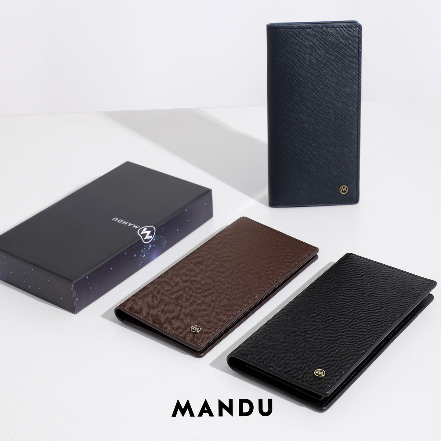 Men's Long Cross Pattern Clutch Fashion Men's Wallets