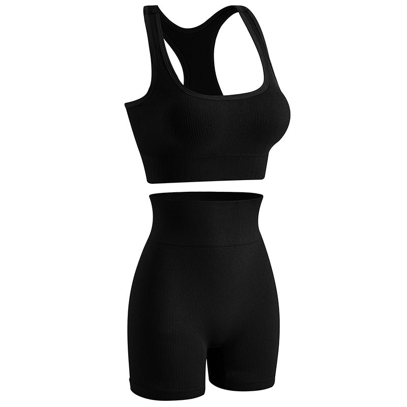 Work Back Seamless Knitted Belly Contracting Shorts Lingerie Sets