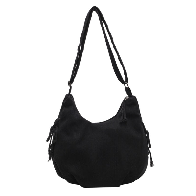 Women's Corduroy Large Capacity Leisure Cloth Class Commuting Women's Shoulder Bag