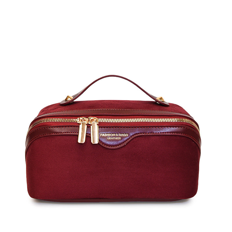 Retro Large Capacity High-grade Portable Cosmetics Storage Makeup Bag