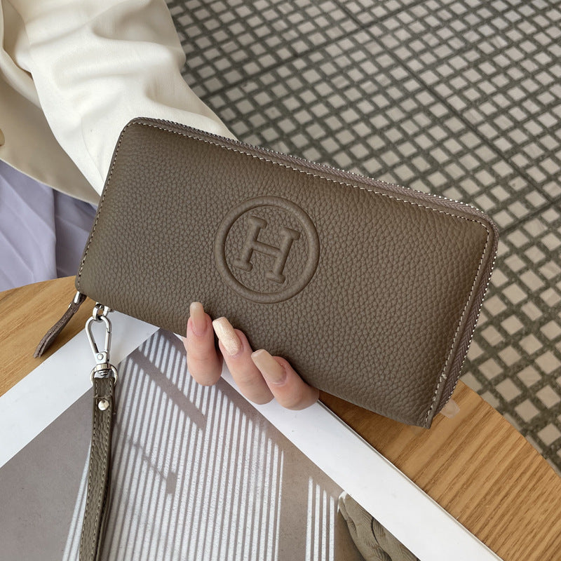 Women's Genuine Leather Large Capacity Multiple Slots Clutch Bags