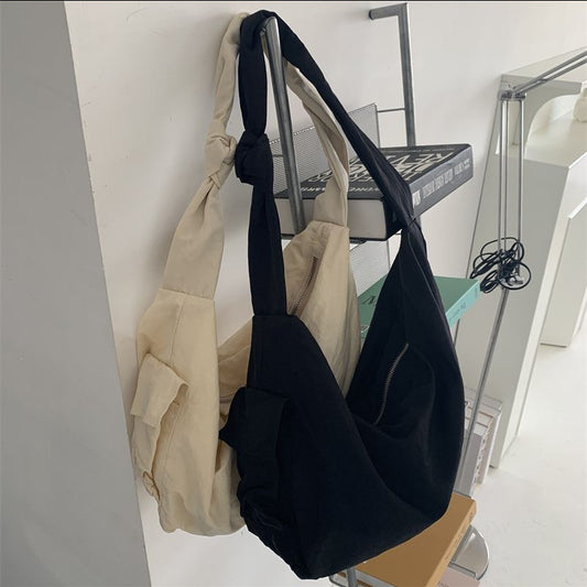 Women's Fashion Nylon Girdle Bundle Large Capacity Dumpling Shoulder Bags