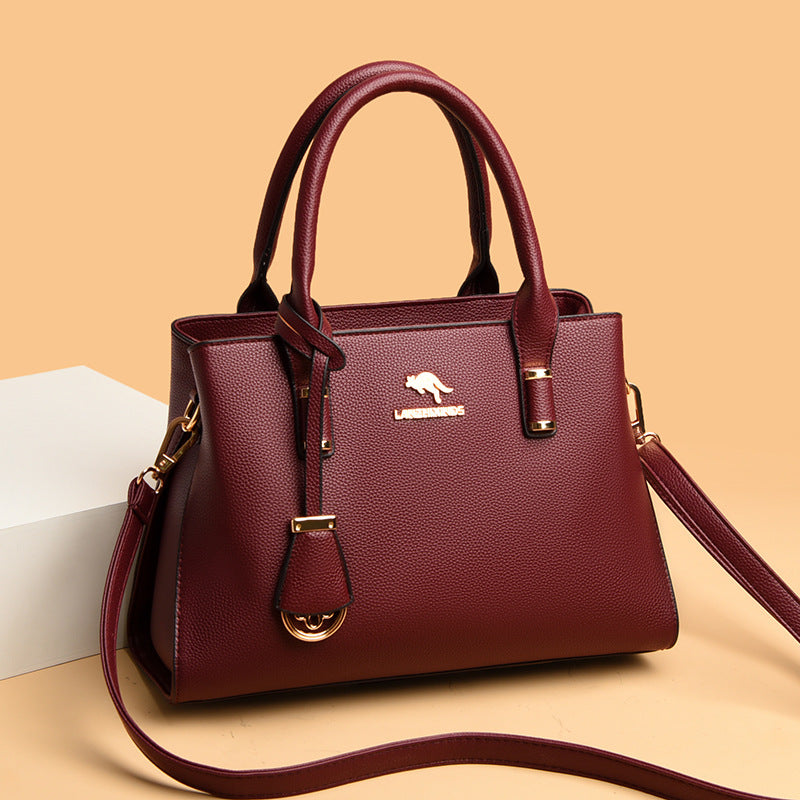 Women's Kangaroo Mother Soft Leather Versatile Handbags