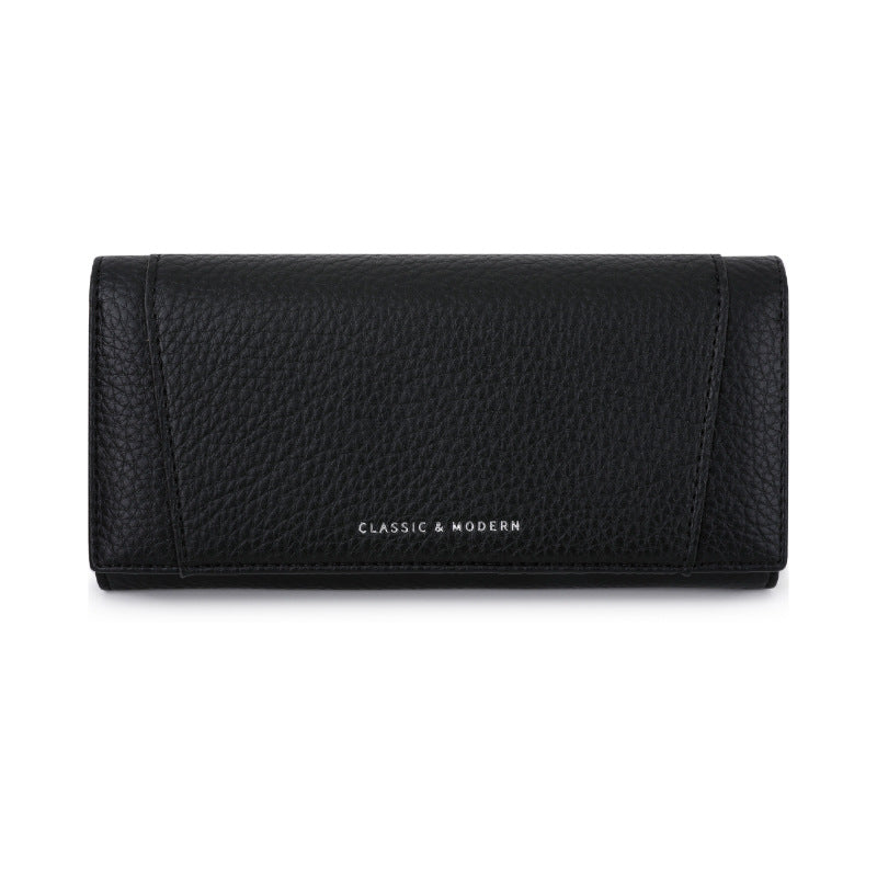Women's Retro Lychee Pattern Storage Long Stylish Ladies Wallet