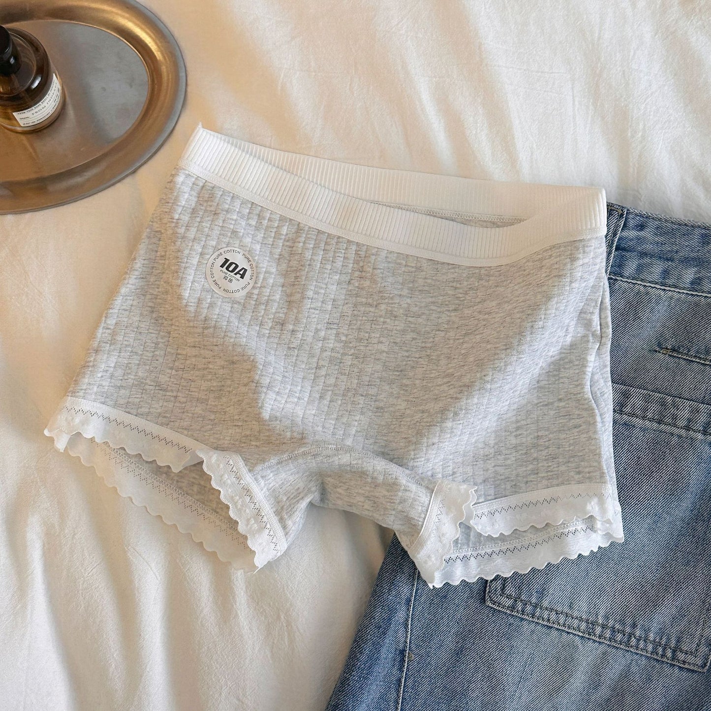 Women's Antibacterial One-piece Pants Two-piece Boxers Safety Panties