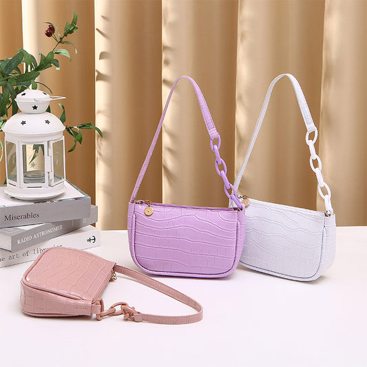 Women's Versatile Underarm Crocodile Pattern Fashion Shoulder Bags