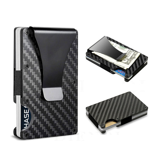 Durable Men's Clamp Metal Aluminum Credit Card Holder