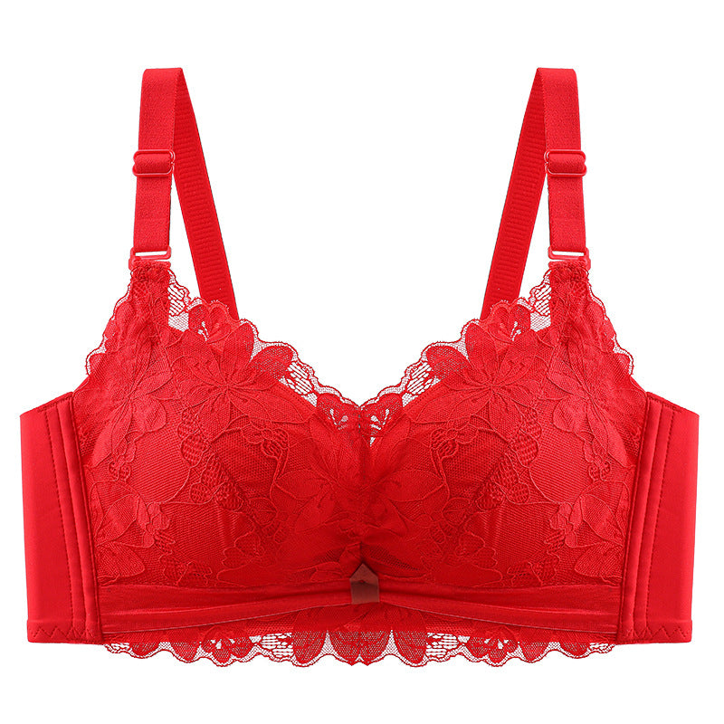 Women's Gathering Top Support Thickened Breathable Wireless Lingerie Sets