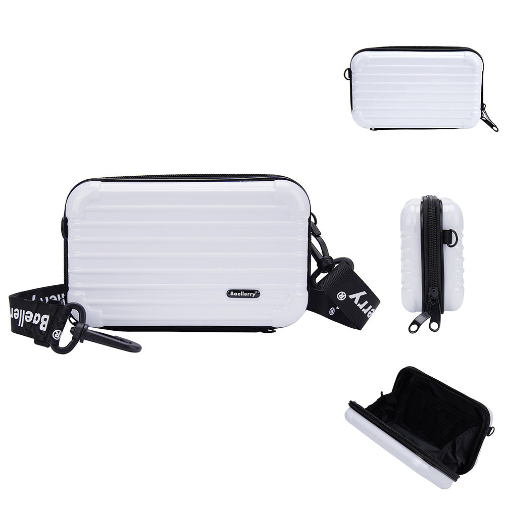 Women's Storage Hard Shell Striped Mini Box Cosmetic Bags