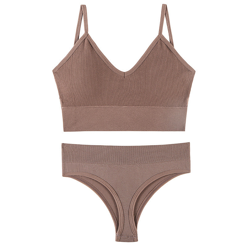 Women's French Suit Wireless Push Up Thin Lingerie Sets