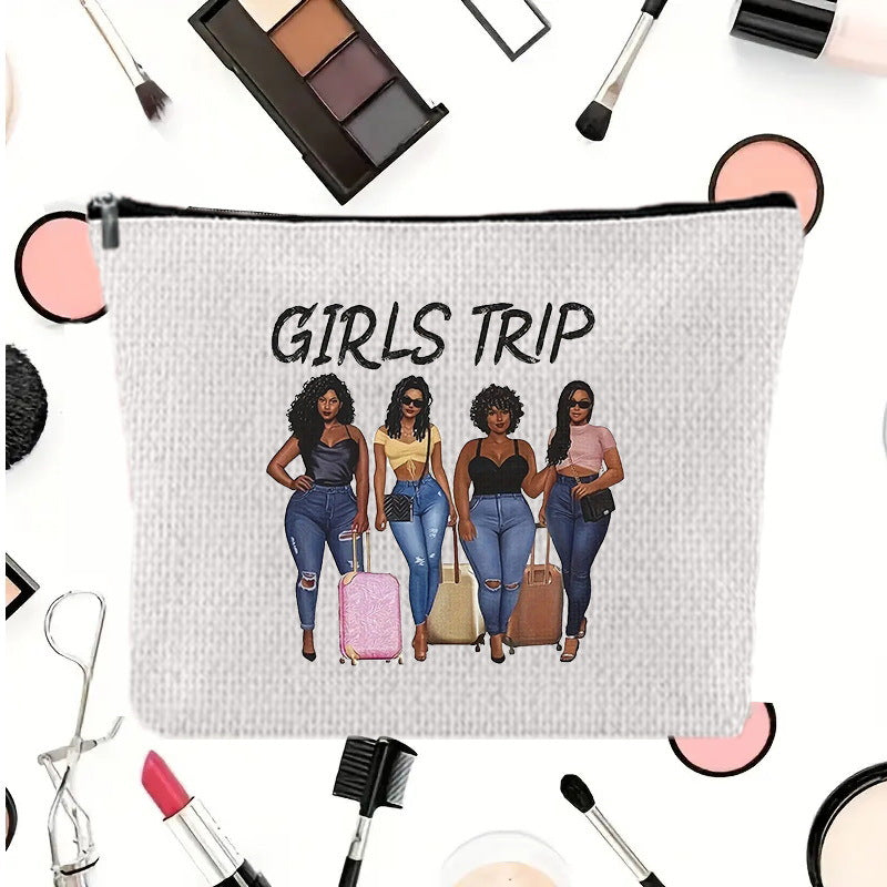 Printing Buggy Large Capacity Simple Zipper Makeup Bag