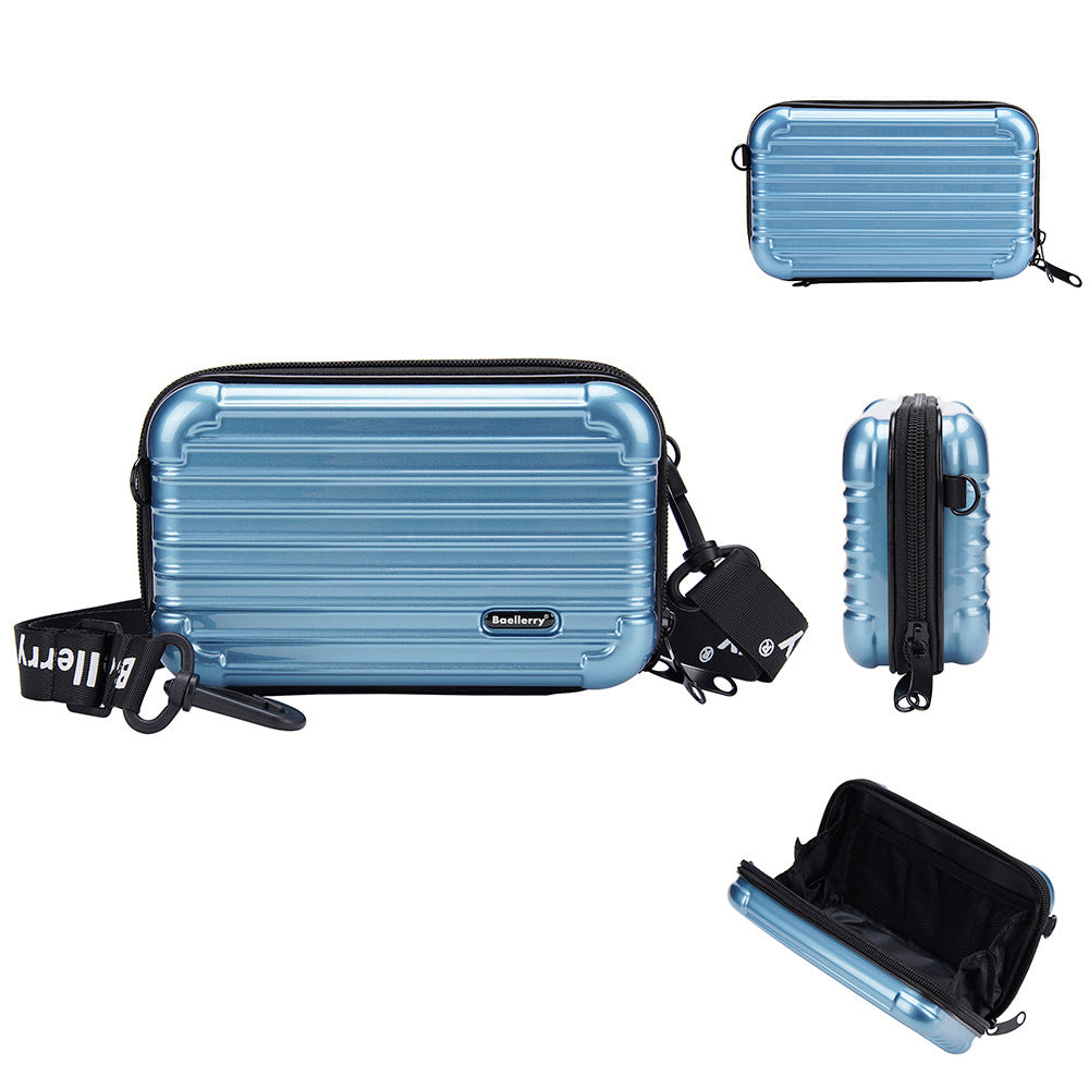 Women's Storage Hard Shell Striped Mini Box Cosmetic Bags