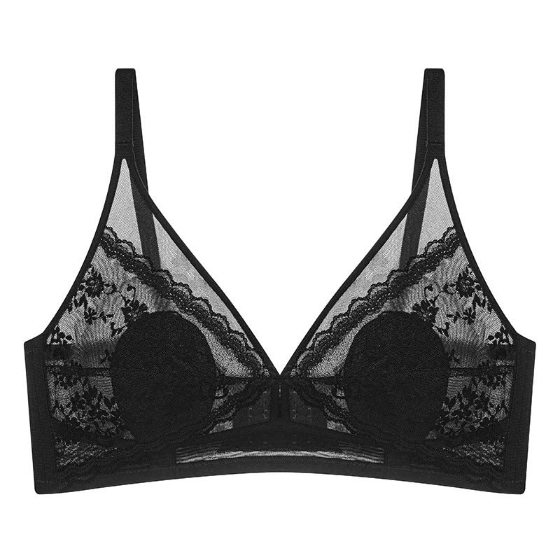 Underwear Big Chest Small Thin Breathable Crystal Glasses Lightweight Bras
