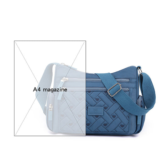 Women's Contrast Color Woven Large Capacity Multilayer Bags