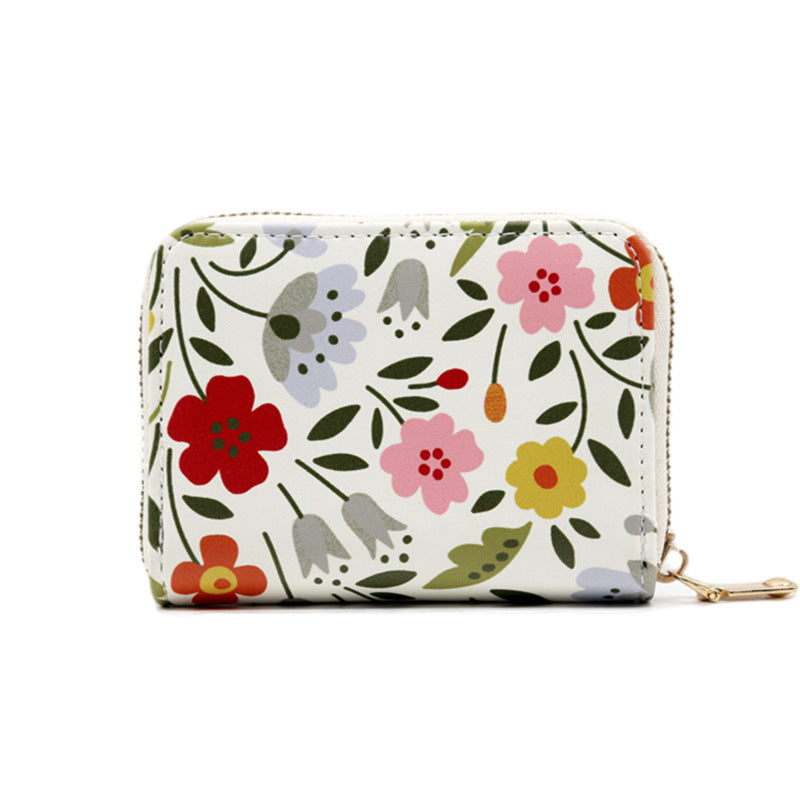 Women's Expanding Style Floral Clamp Simple Card Holder