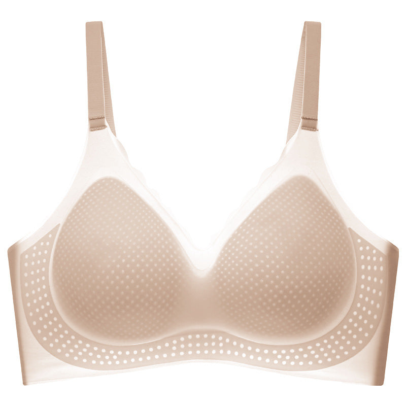 Women's For Seamless Summer Thin Big Breast Concealing Gathered Ice Everyday Bras