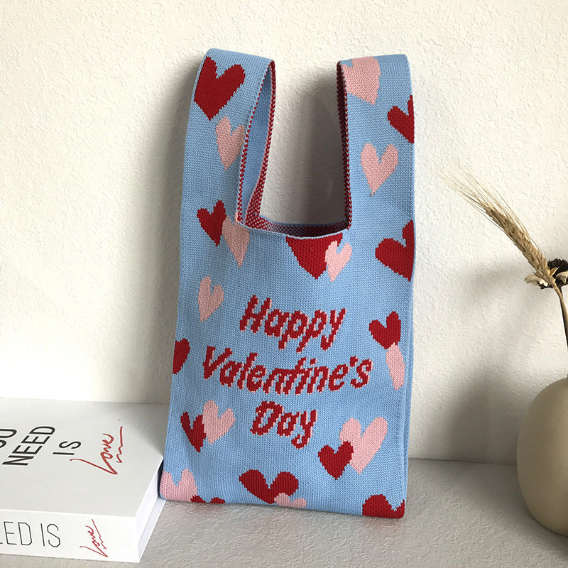 Women's Knitted Wool Vest Version Hand Carrying Handbags