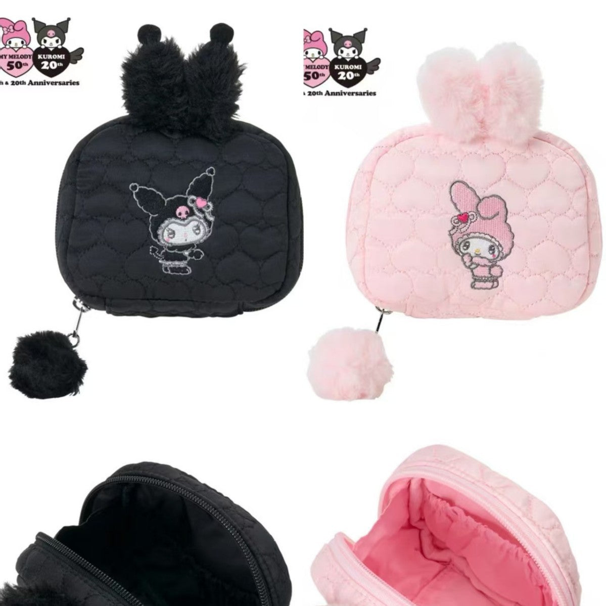 Merlot Clow Rabbit Sisters Storage Pink Makeup Bag