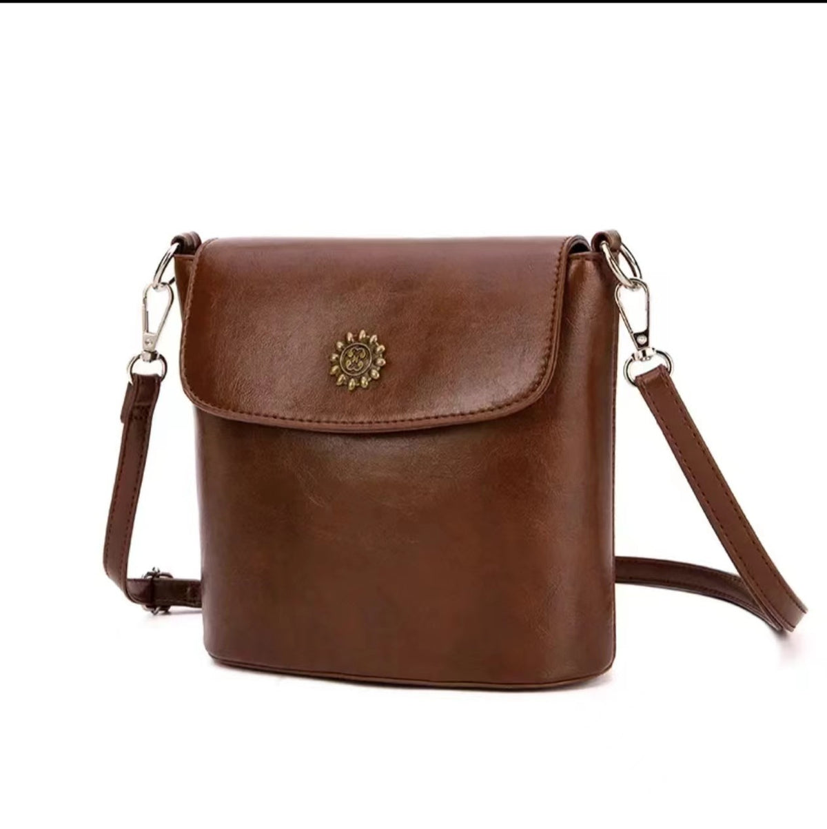 Women's Retro Sunflower Twist Textured Convenient Women's Shoulder Bag