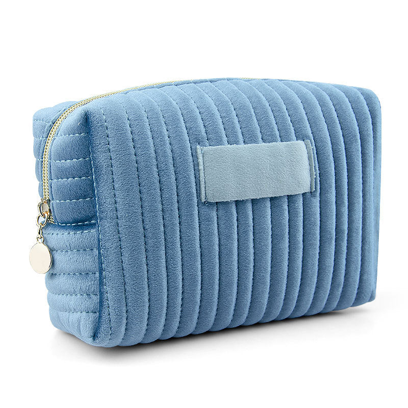 Striped Wash Veet Clutch Quilted Flannelette Bags