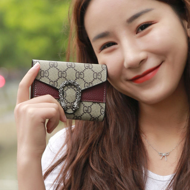 Classic Women's Popular Simple Short Three-fold Ladies Wallets