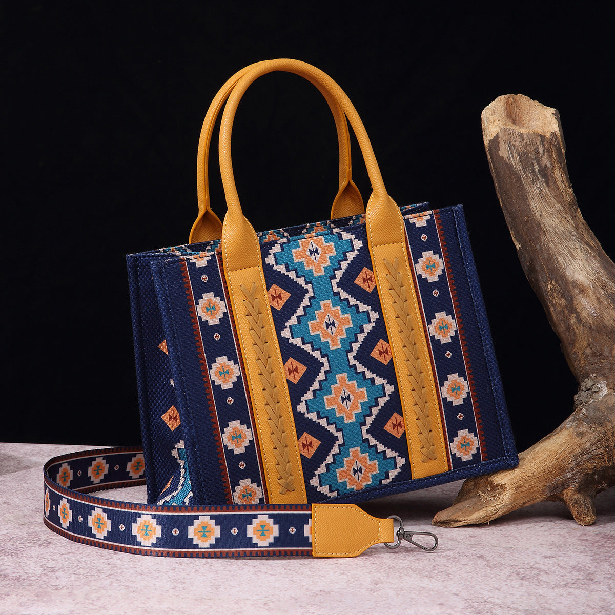 Women's Vintage Cotton Linen Printed Western One Crossbody Bags