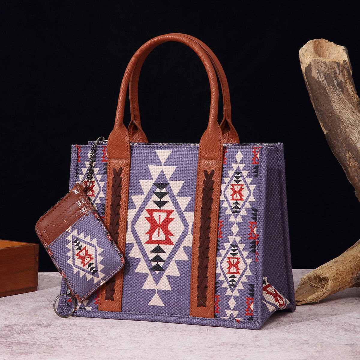 Women's Vintage Cotton Linen Printed Western One Crossbody Bags