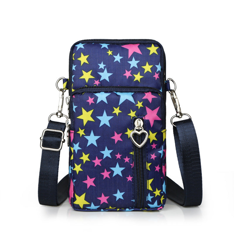 Glamorous Mini Vertical Female Fabric Wrist Phone Bags