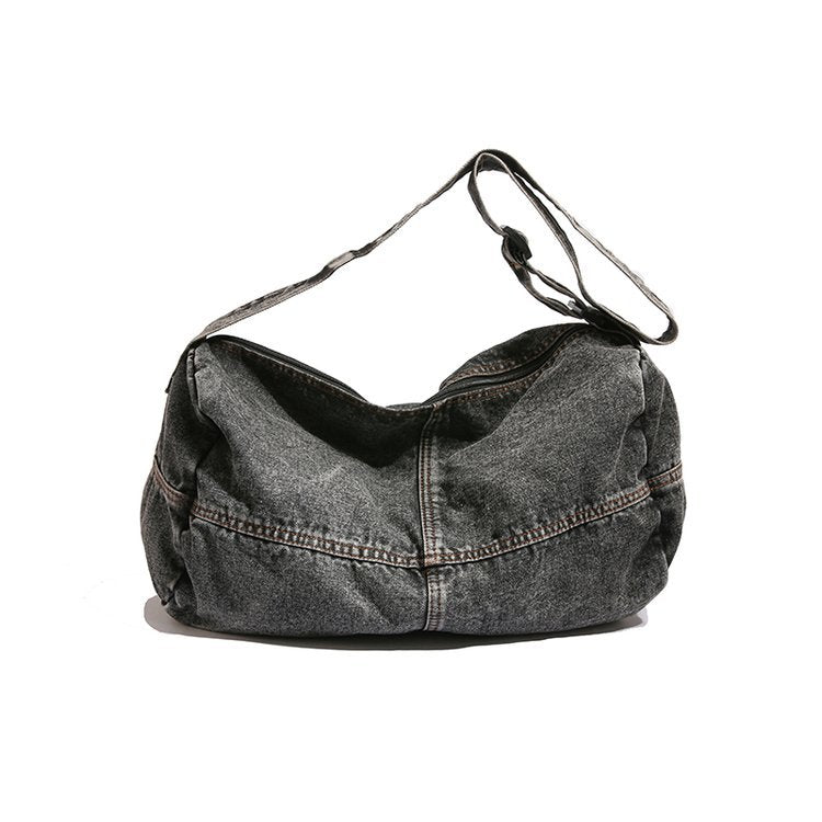 Women's & Men's Large Capacity Denim Canvas Class Difference Women's Shoulder Bag
