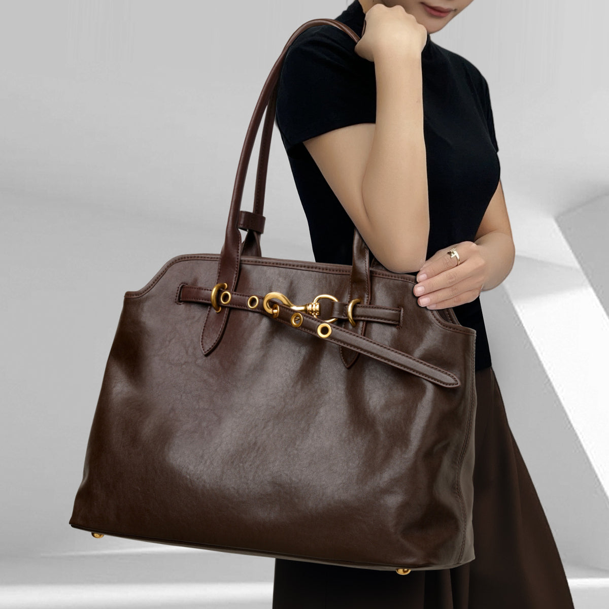 Glamorous Versatile Women's Cowhide Daily Four-way Bags