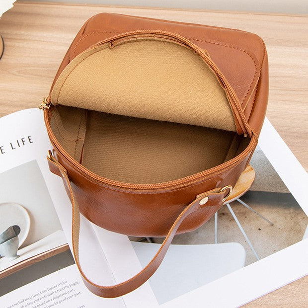Women's Texture Soft Leather Fashion Retro Single-layer Large Women's Messenger Bag