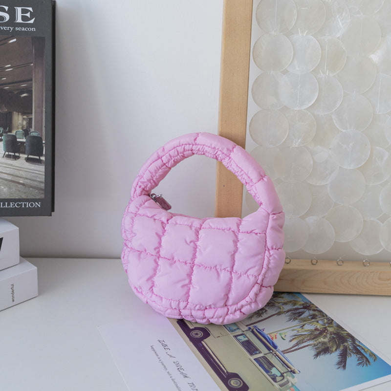 Women's Down Cotton Coat Fashion Mini Dumpling Handbags