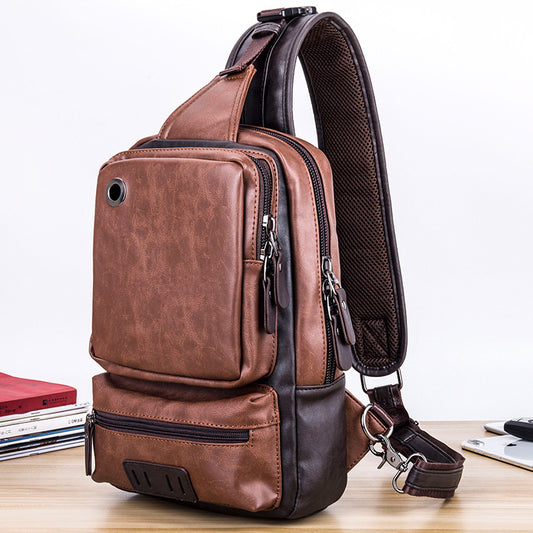 Men's Korean Style Fashion Large Capacity Tide Men's Chest Bags