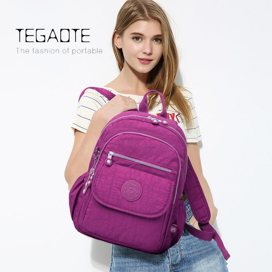 Classic Trendy Lightweight Nylon Washed Unisex Backpacks
