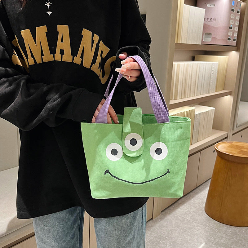 Fashion Fresh Green Beautiful Cartoon Portable Handbags